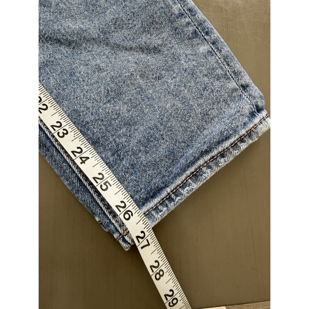 American Eagle High Rise Mom Jeans Women's Size 4 Straight Stretch Denim Light‎ - Picture 11 of 12